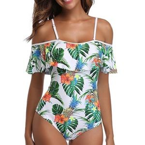 NWOT Off the shoulder one-piece🍍